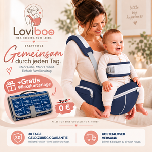 LOVIBOO - 4 in 1 Babytrage + GRATIS Wickelunterlage