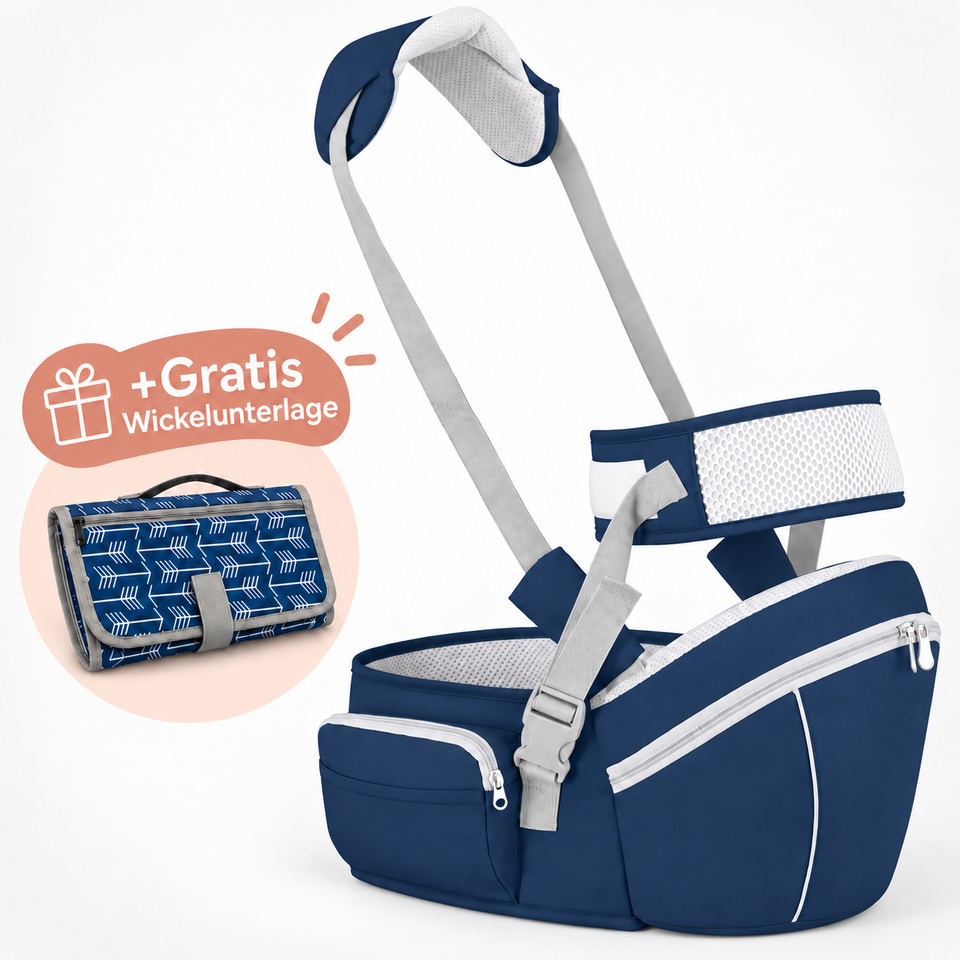 LOVIBOO - 4 in 1 Babytrage + GRATIS Wickelunterlage