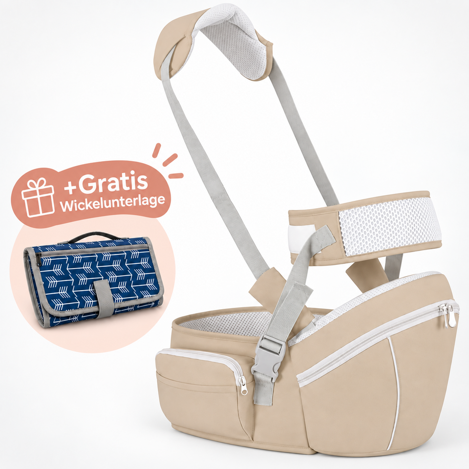 LOVIBOO - 4 in 1 Babytrage + GRATIS Wickelunterlage