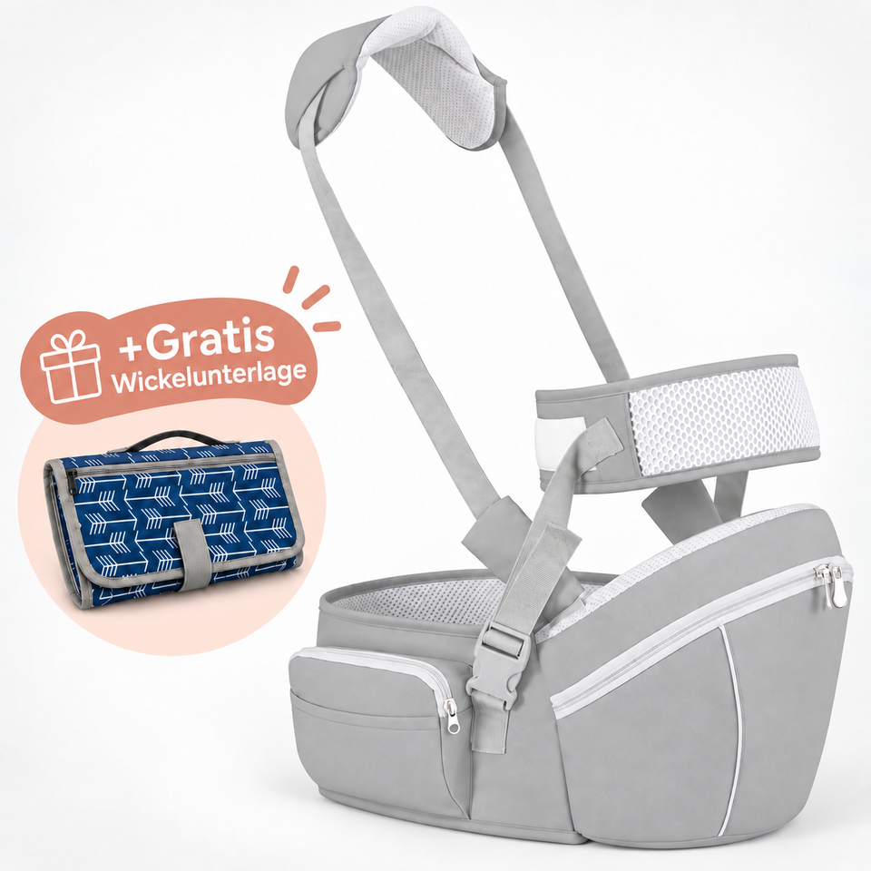 LOVIBOO - 4 in 1 Babytrage + GRATIS Wickelunterlage